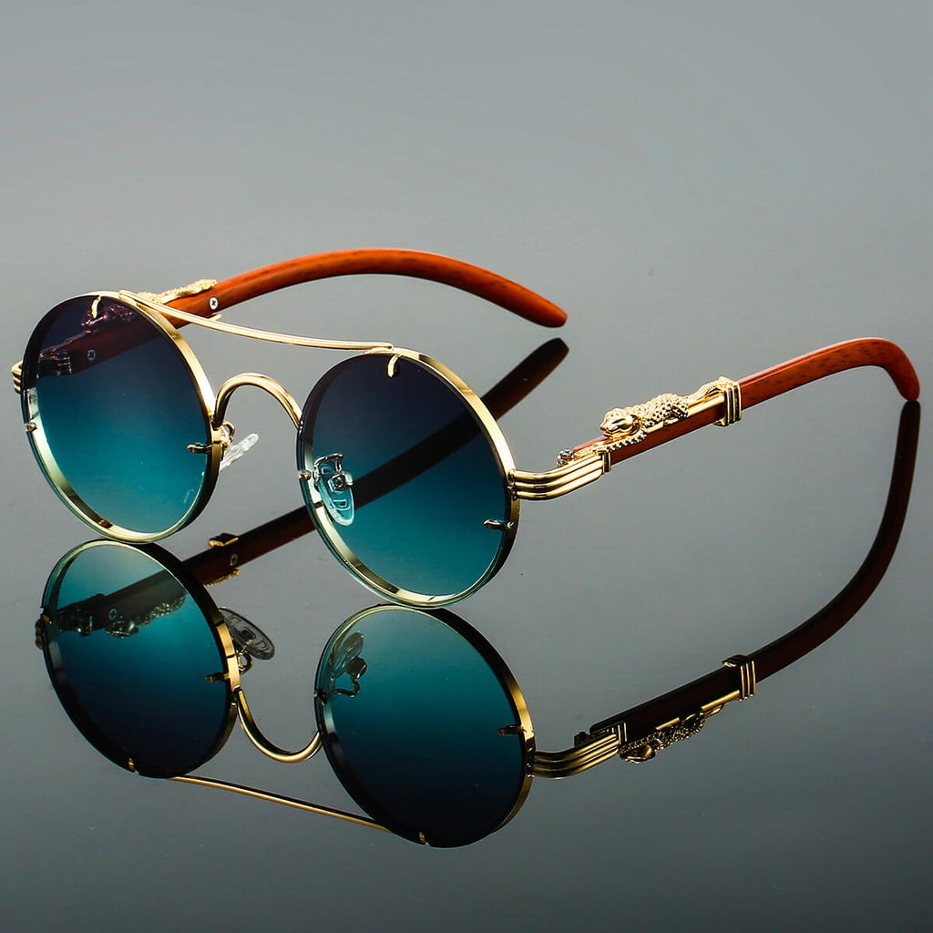 Valenzora | Ovale Retro-Sonnenbrille aus Metall