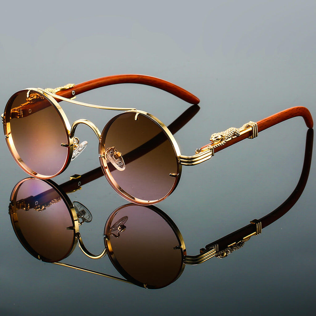 Valenzora | Ovale Retro-Sonnenbrille aus Metall