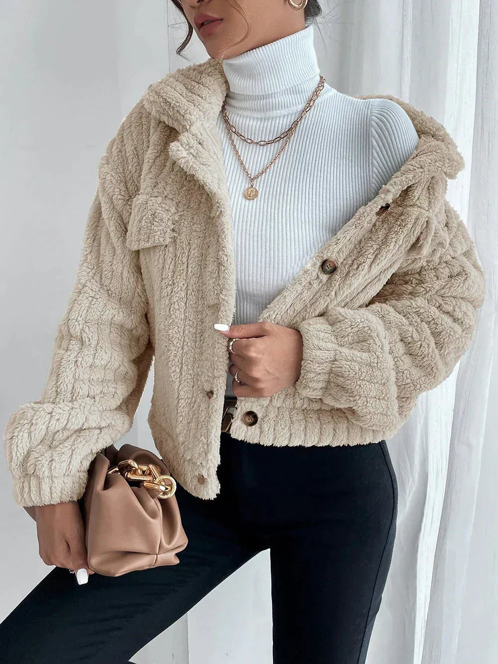 Valenzora | Dicke Plüschjacke für Damen