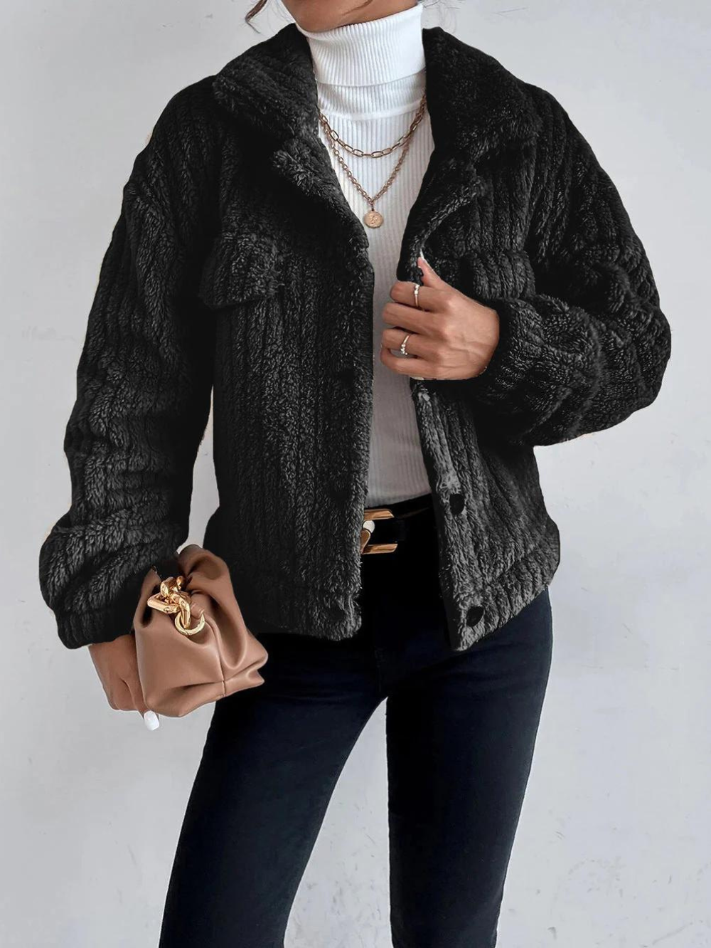 Valenzora | Dicke Plüschjacke für Damen