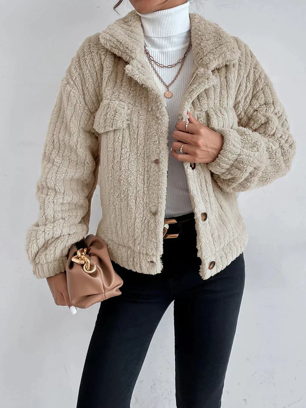 Valenzora | Dicke Plüschjacke für Damen