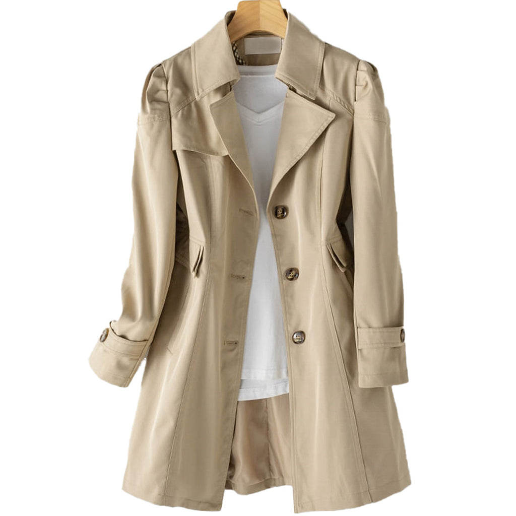 Valenzora | Langer Trenchcoat Regenmantel für Damen