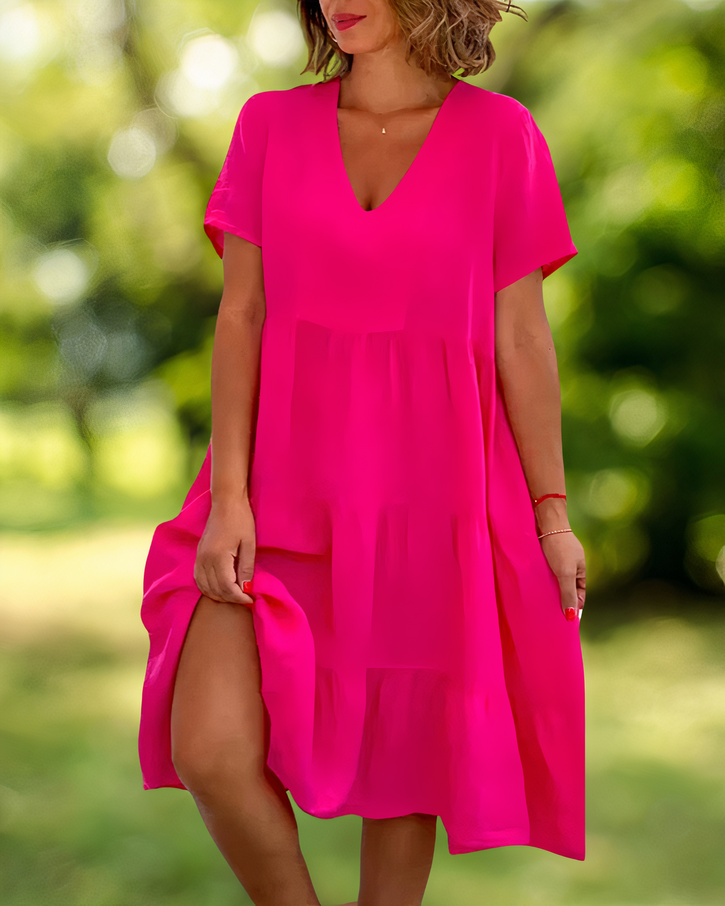 Valenzora | Baumwoll-Leinen-Kleid