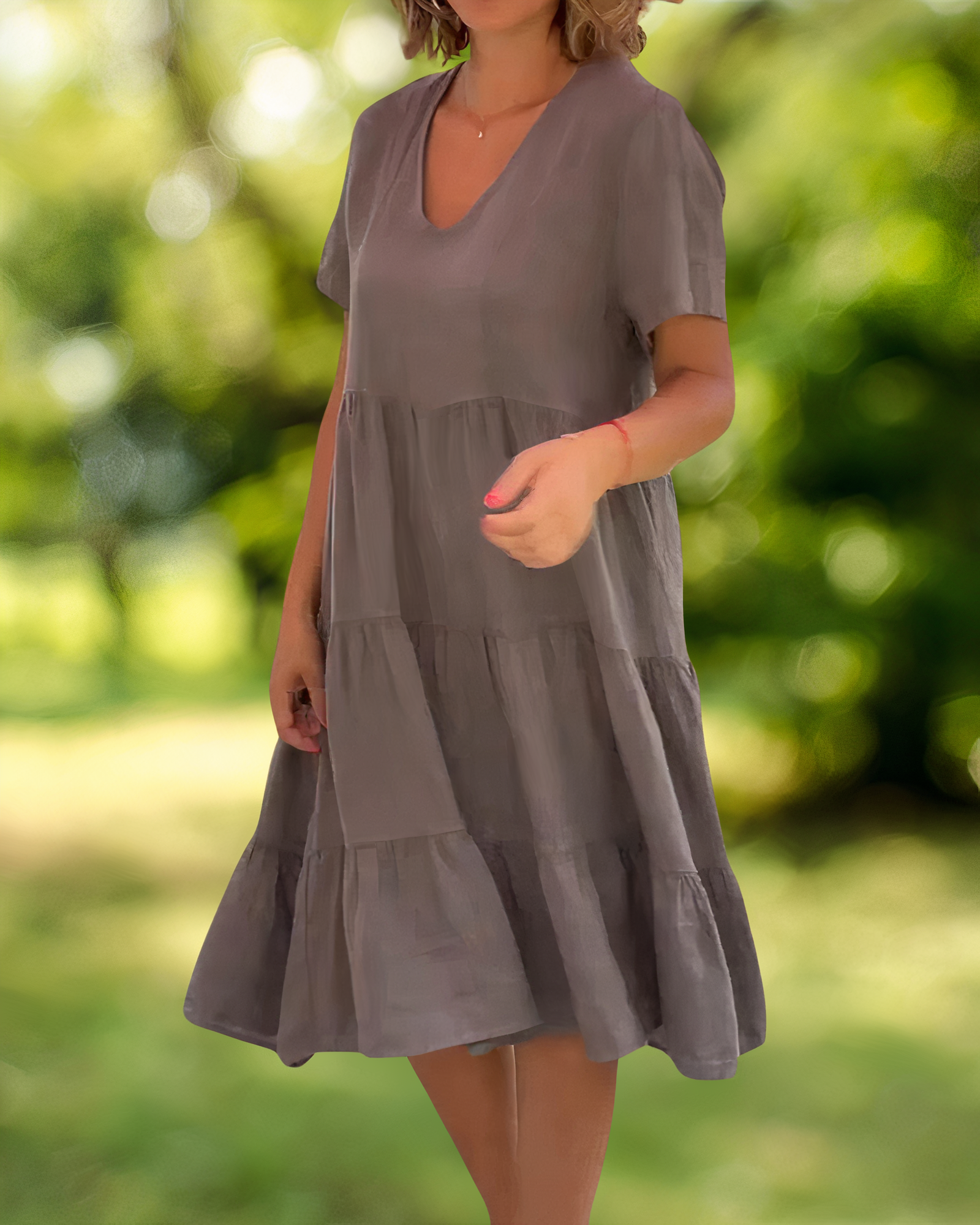 Valenzora | Baumwoll-Leinen-Kleid