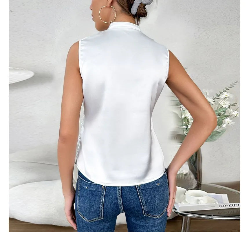 Valenzora Elegant sleeveless solid color top