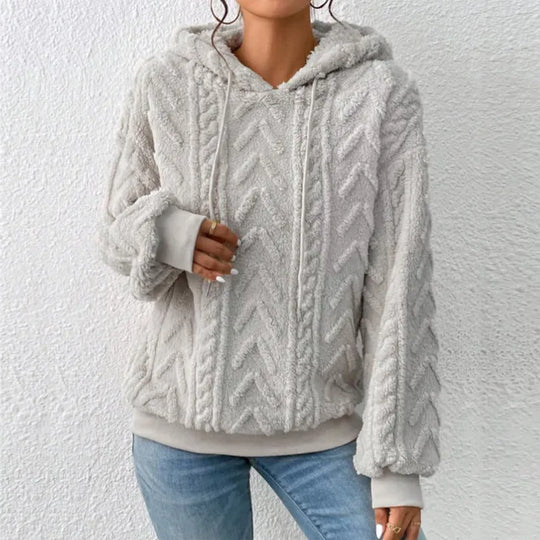Valenzora | Casual Autumn Teddy Fleece Hoodie for Women