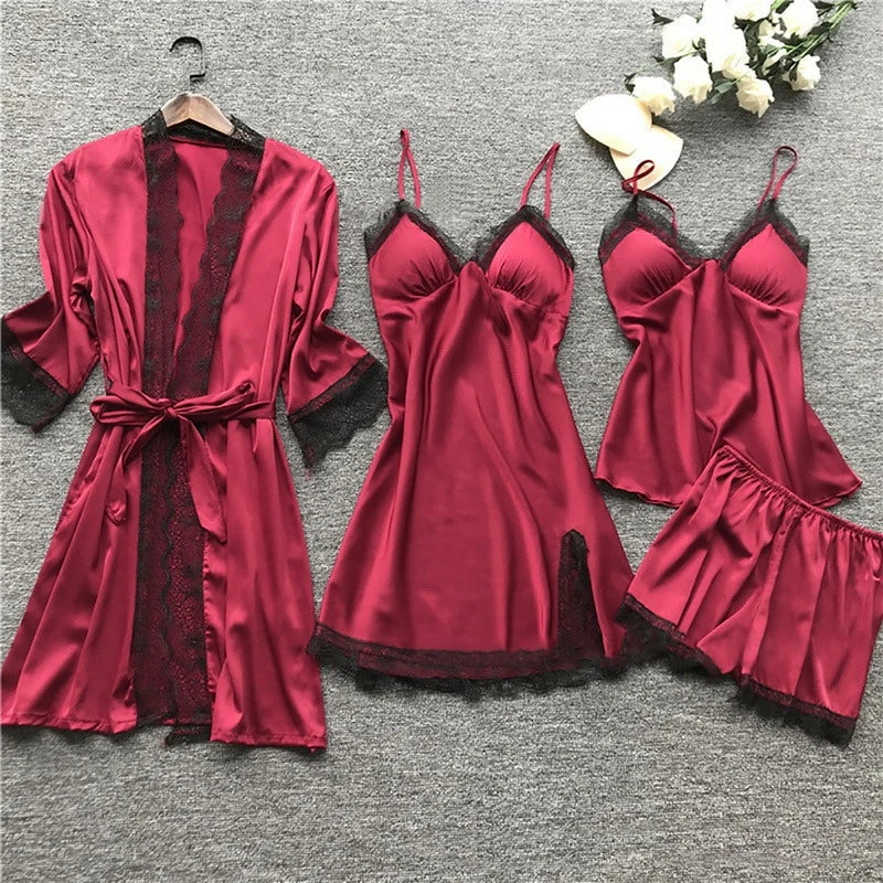 Valenzora | Satin-Pyjama-Set