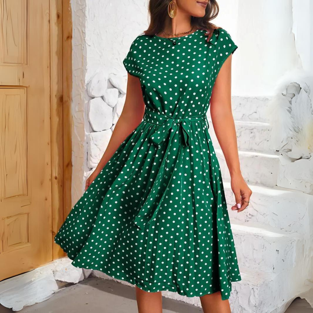 Valenzora | Elegant polka dot dress