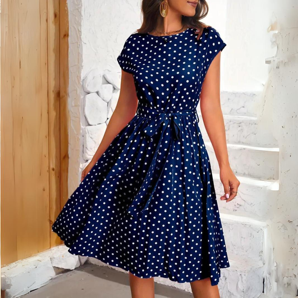 Valenzora | Elegant polka dot dress