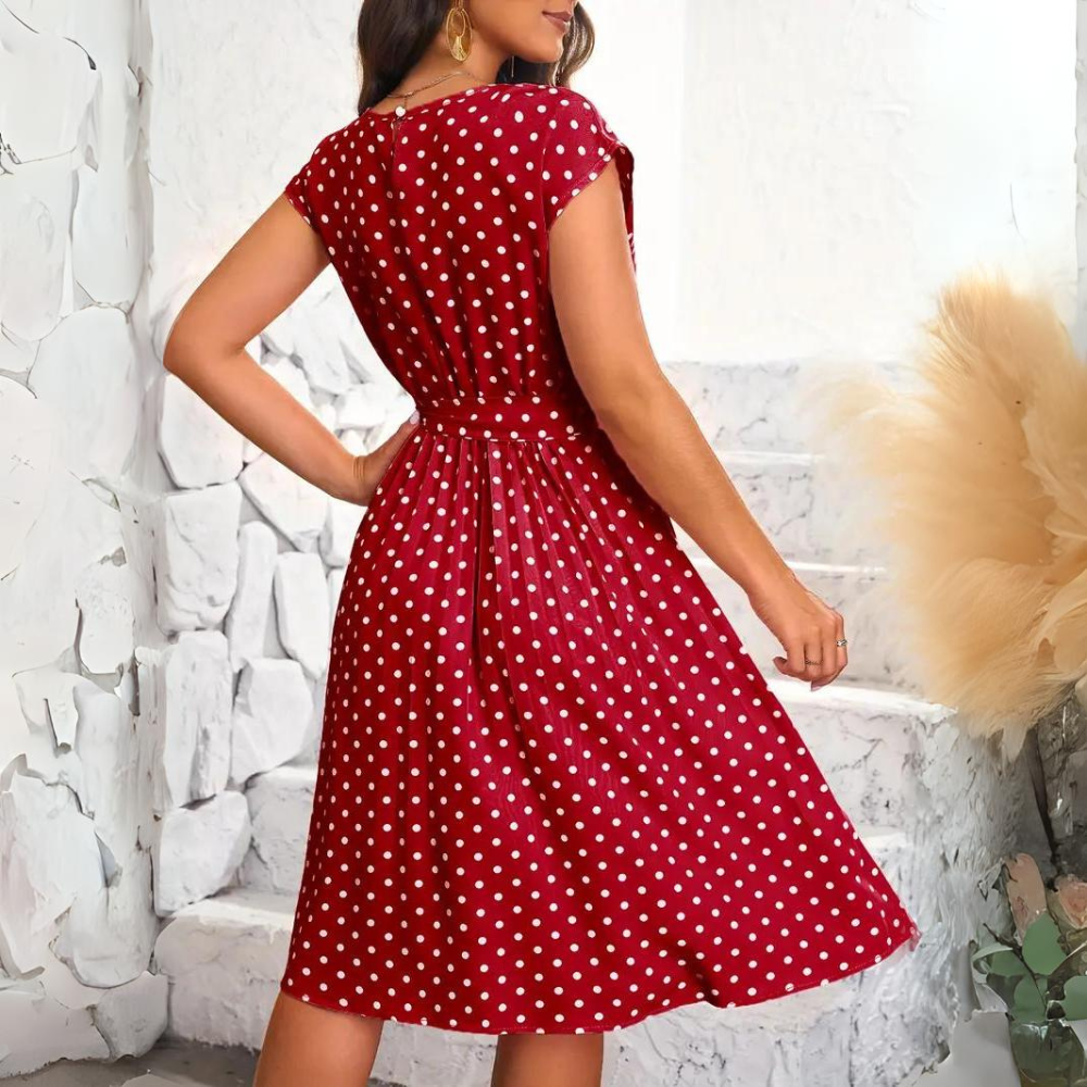 Valenzora | Elegant polka dot dress
