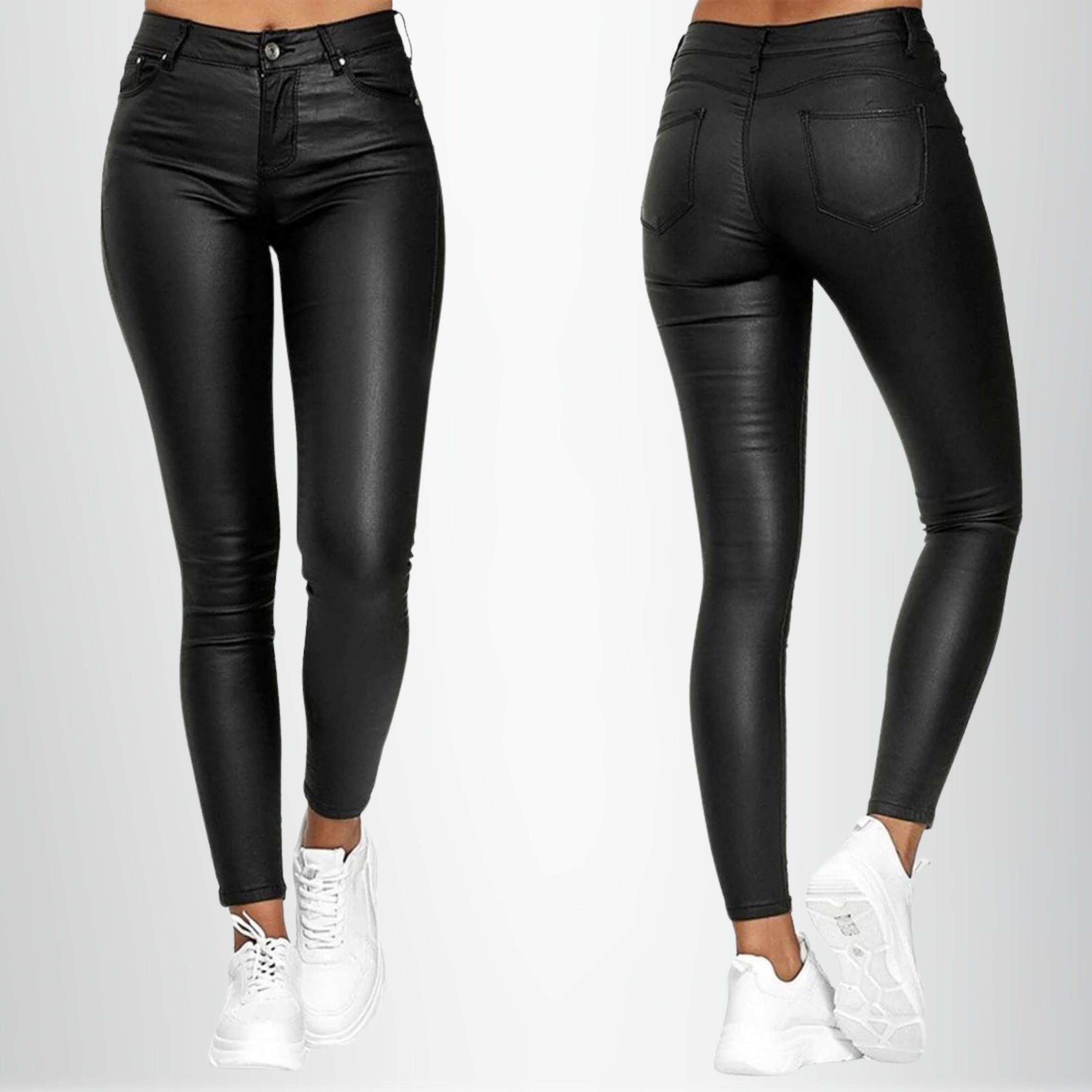 Valenzora | Women's Stretchy Skinny Fit High-Waisted Trousers