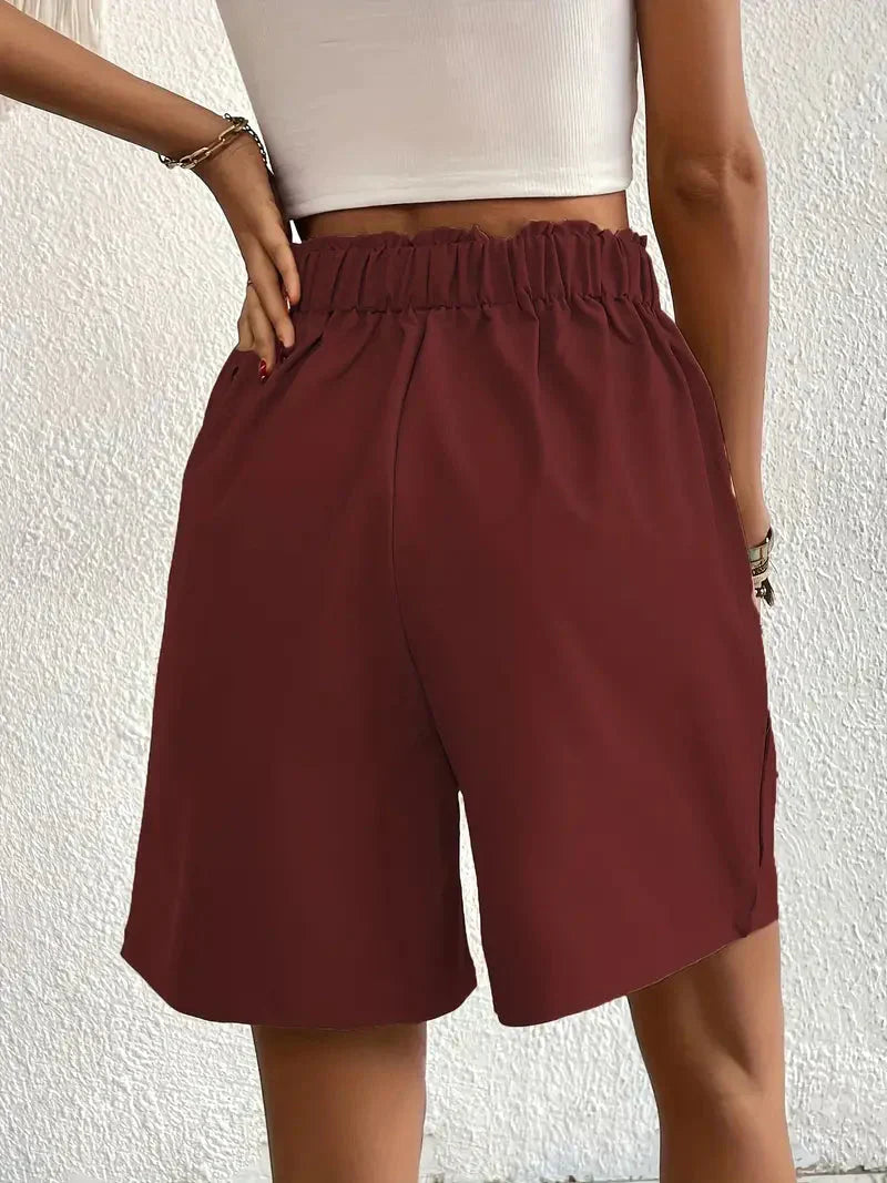 Valenzora | Shorts, slanted pockets, high waist, women's shorts, summer clothing