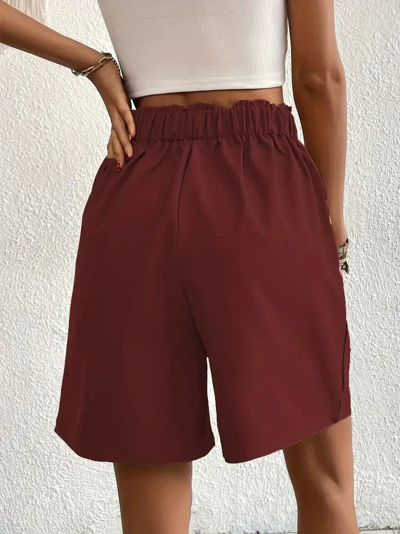 Linen shorts for women