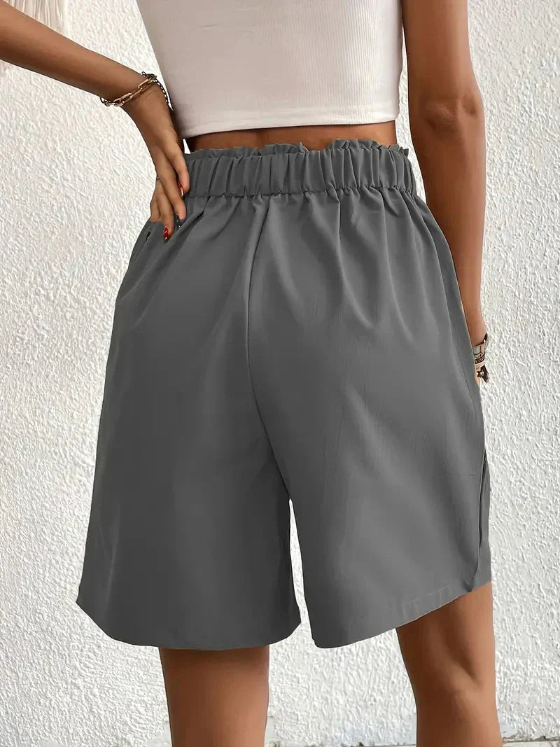 Linen shorts for women