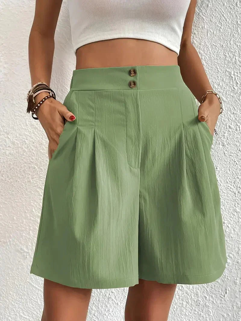 Linen shorts for women