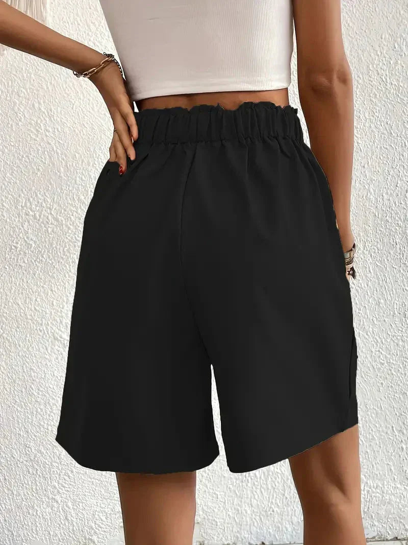 Valenzora | Shorts, slanted pockets, high waist, women's shorts, summer clothing