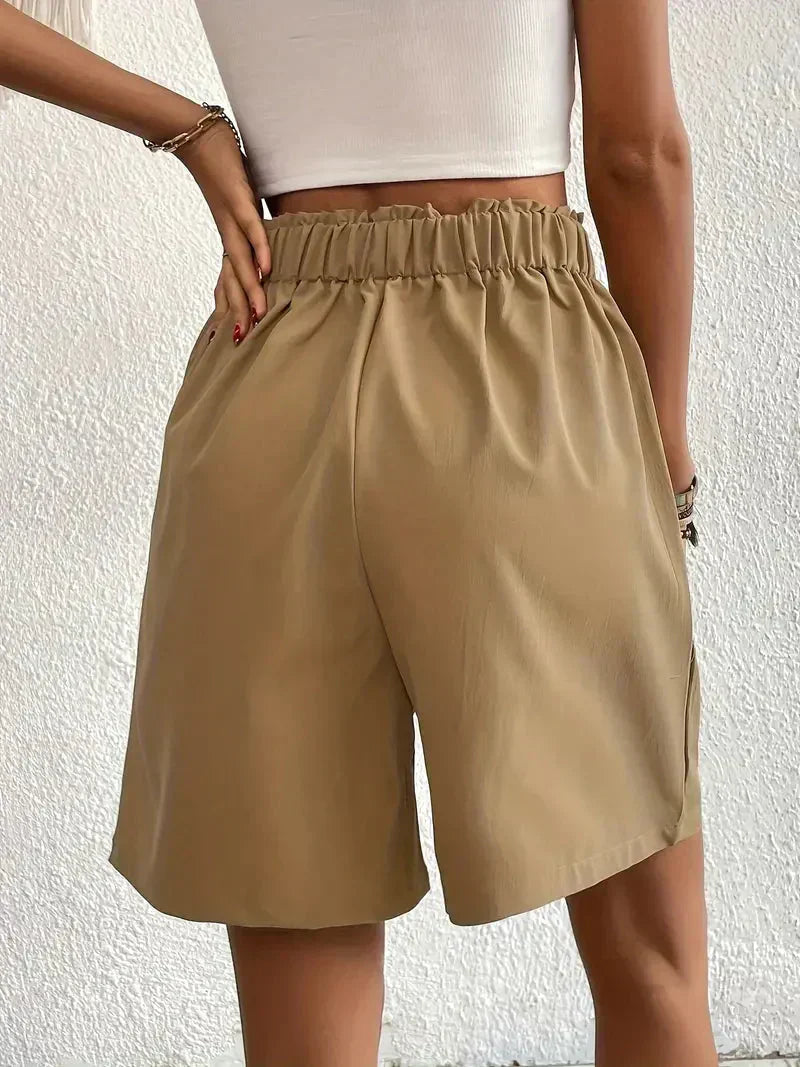 Linen shorts for women