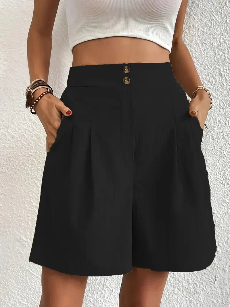 Linen shorts for women