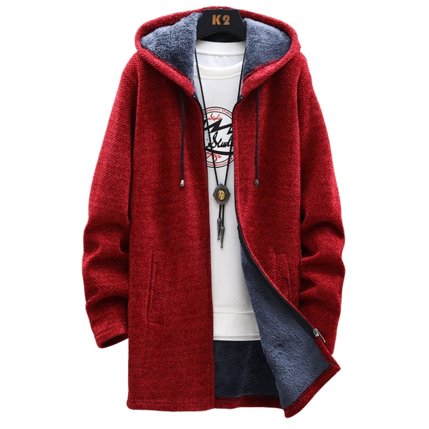 Valenzora | Fleece jacket with hood - warm women's jacket with zipper and soft lining