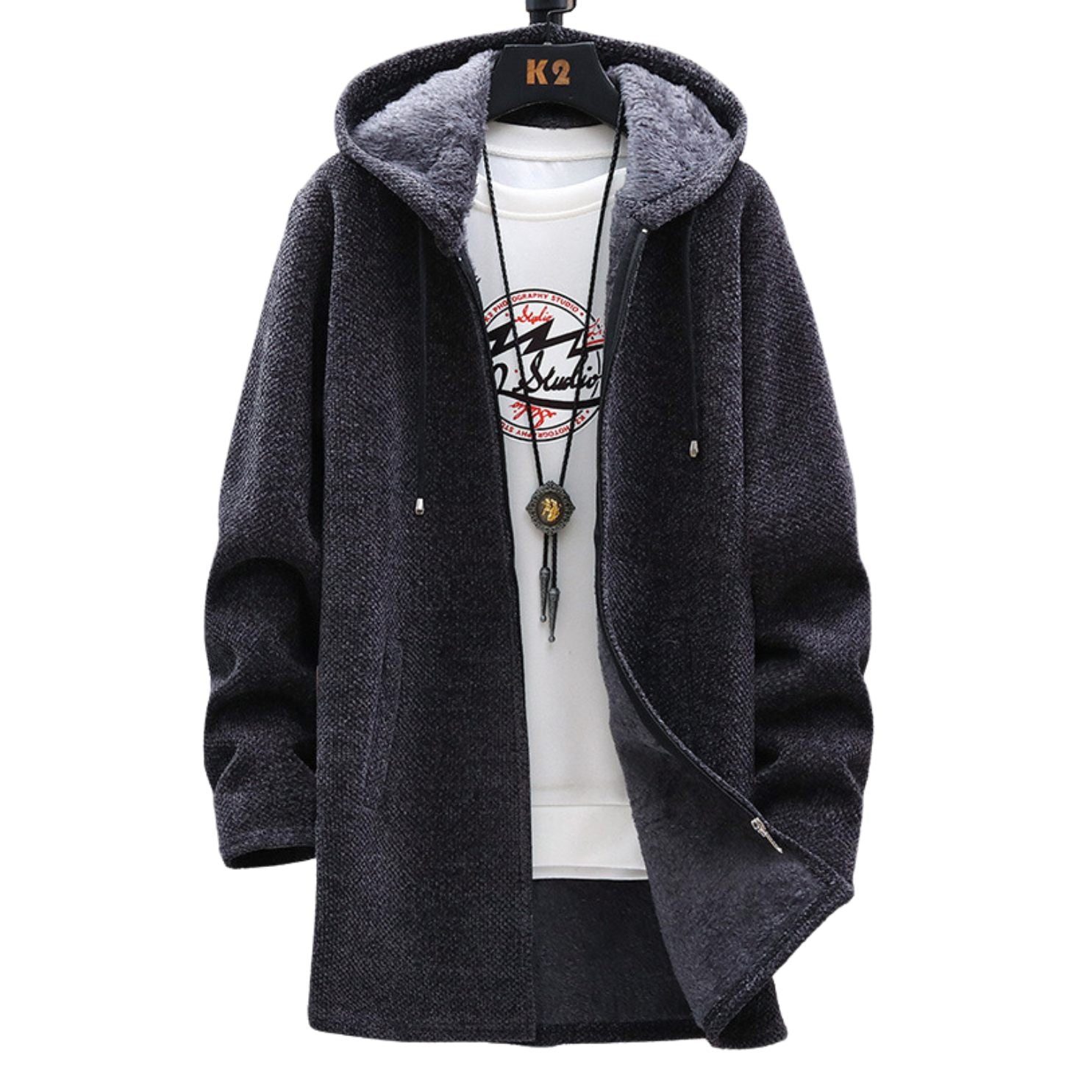 Valenzora | Fleece jacket with hood - warm women's jacket with zipper and soft lining