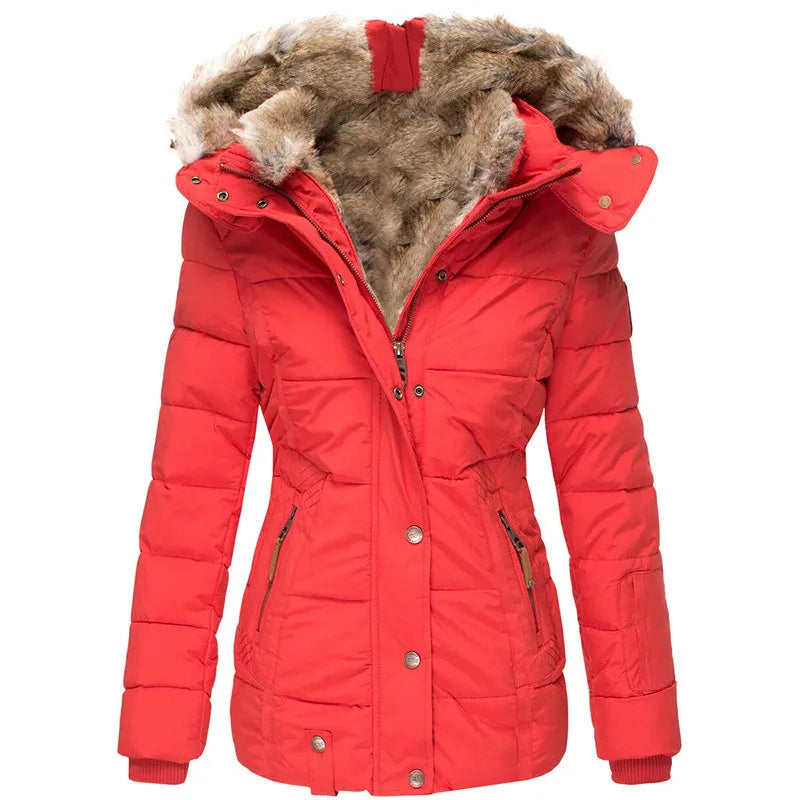 Valenzora | Warm winter jacket with fur lining for women