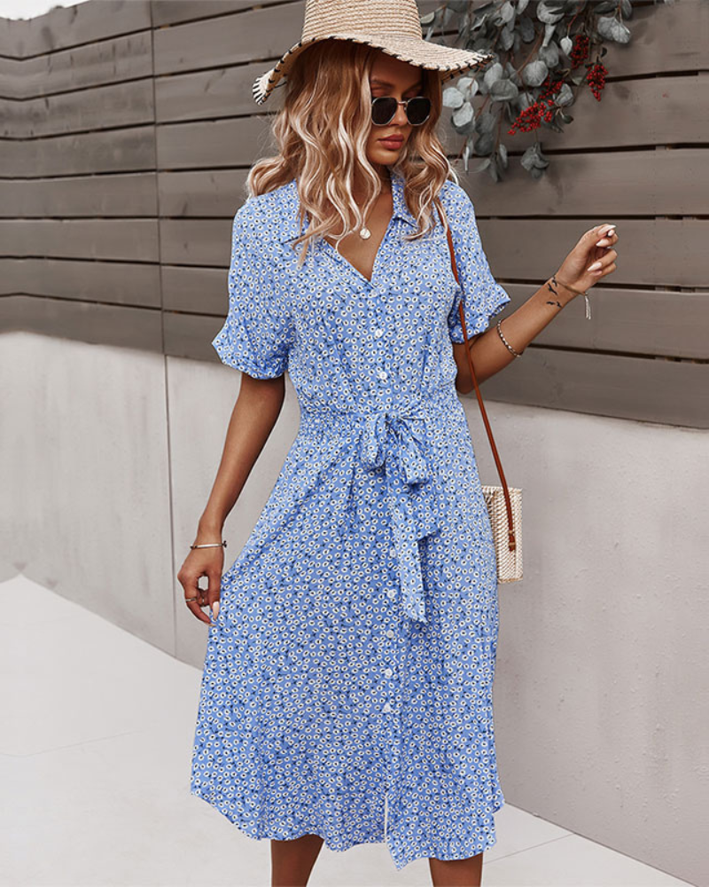 Valenzora | Sommer-Midikleid Dieses geblümte Kleid ist ein Must-have für diesen Sommer