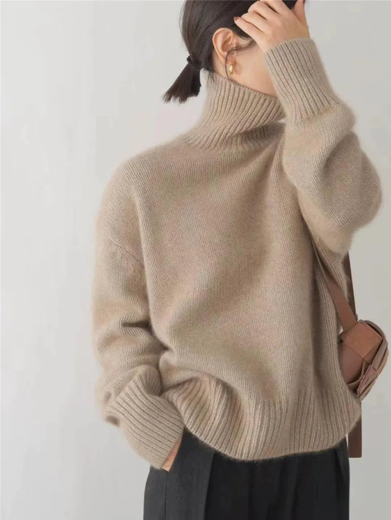 Luxury roll-neck sweater