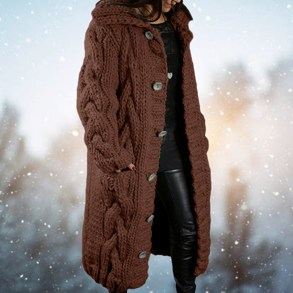 Valenzora | knitted cardigan - women's cable knit cardigan