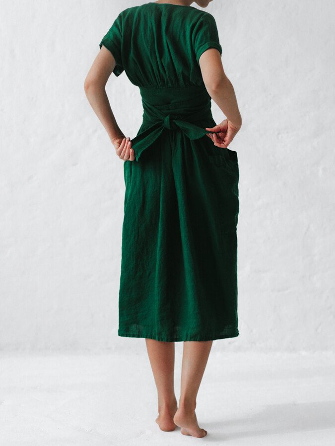 Valenzora | Linen wrap dress