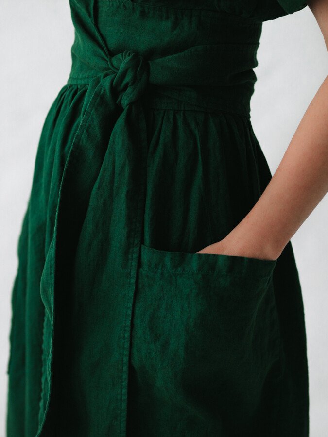 Valenzora | Linen wrap dress