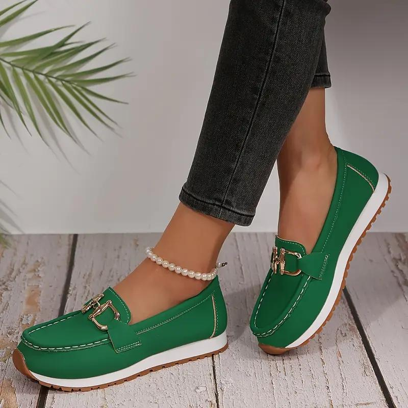 Valenzora | Metallic Buckle Slip-On Hiking Shoes Women's Shoes