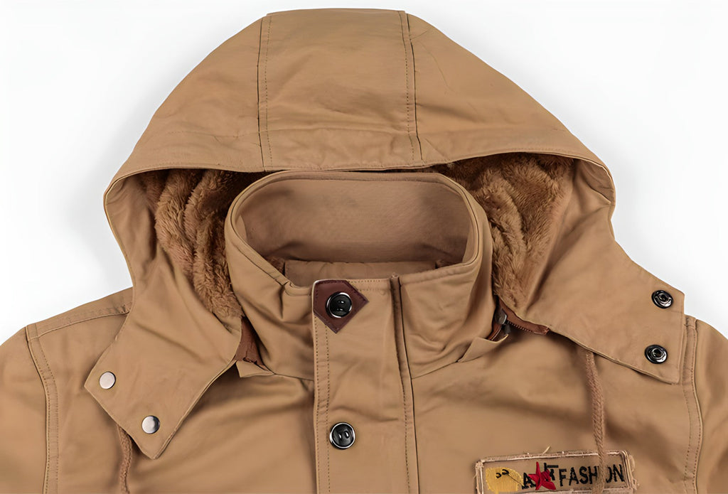 Valenzora | Waterproof military jacket with adjustable waistband