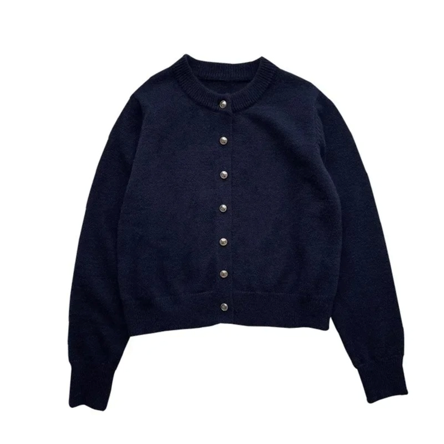 Valenzora | Knitted Jacket with Round Neck