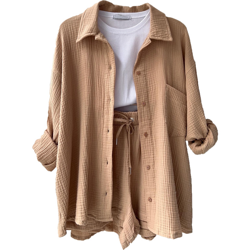 Valenzora | Set Button-front Summer Two-Piece Set Women's Clothing