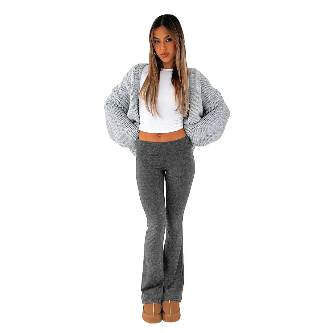 Valenzora | Zweiteiliges Baumwoll-Set für Damen mit weitem Bein und langen Ärmeln
