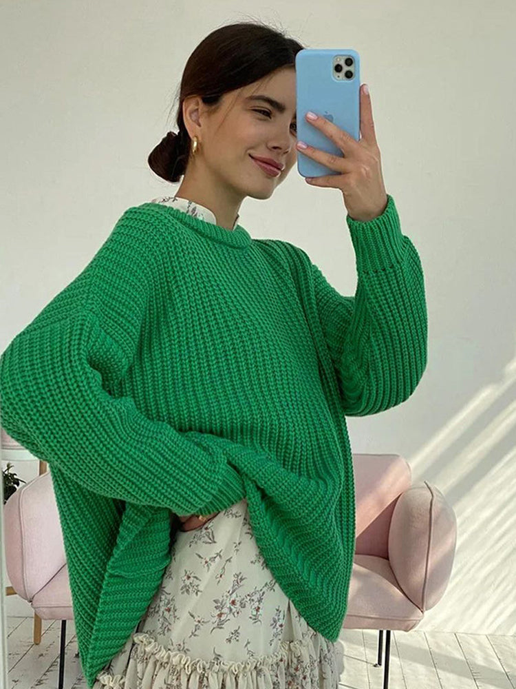 Valenzora | Oversized Chunky Knit Sweater for Women