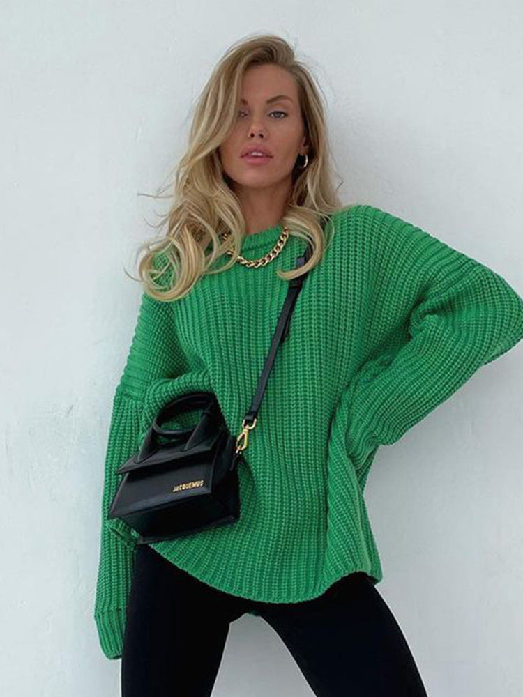 Valenzora | Oversized Chunky Knit Sweater for Women
