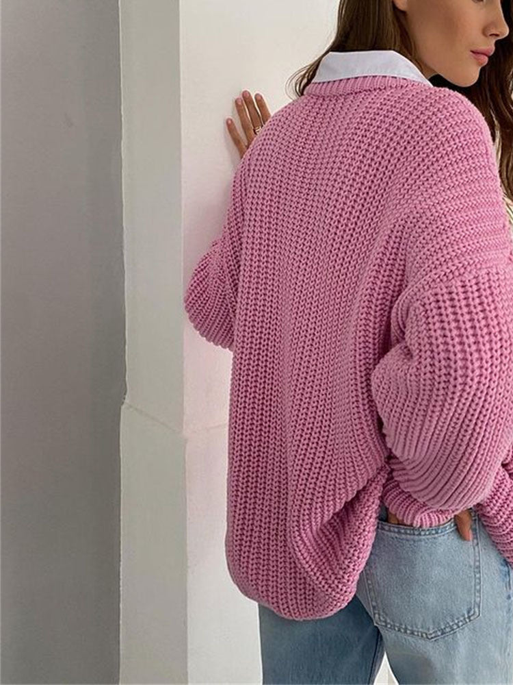 Valenzora | Oversized Chunky Knit Sweater for Women