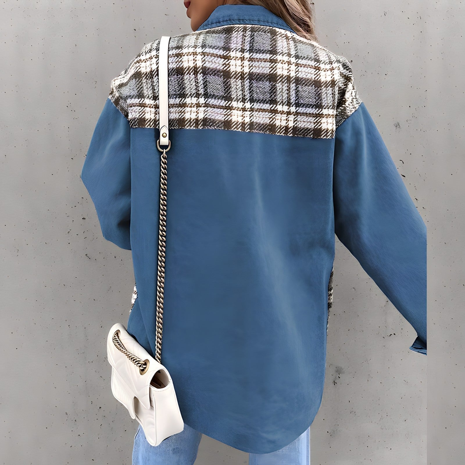 Checkered jacket for women