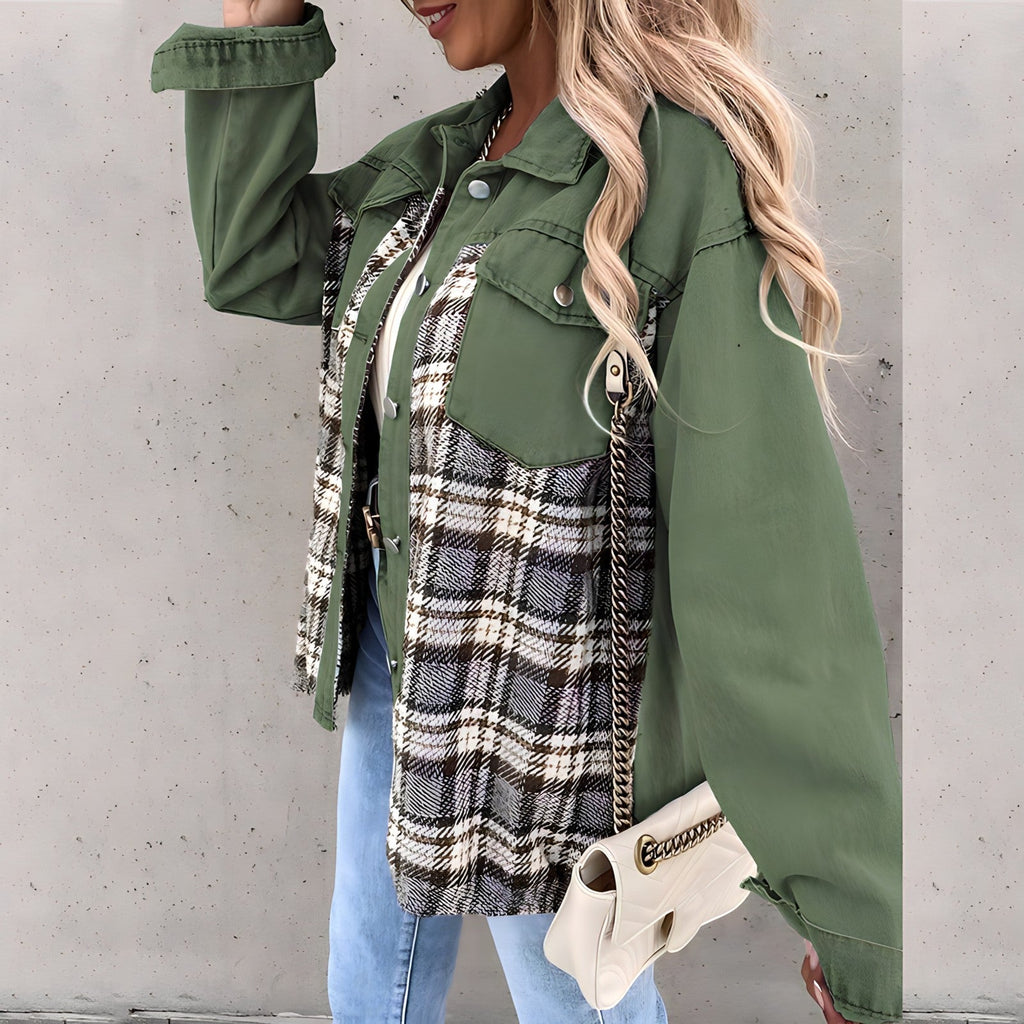 Checkered jacket for women