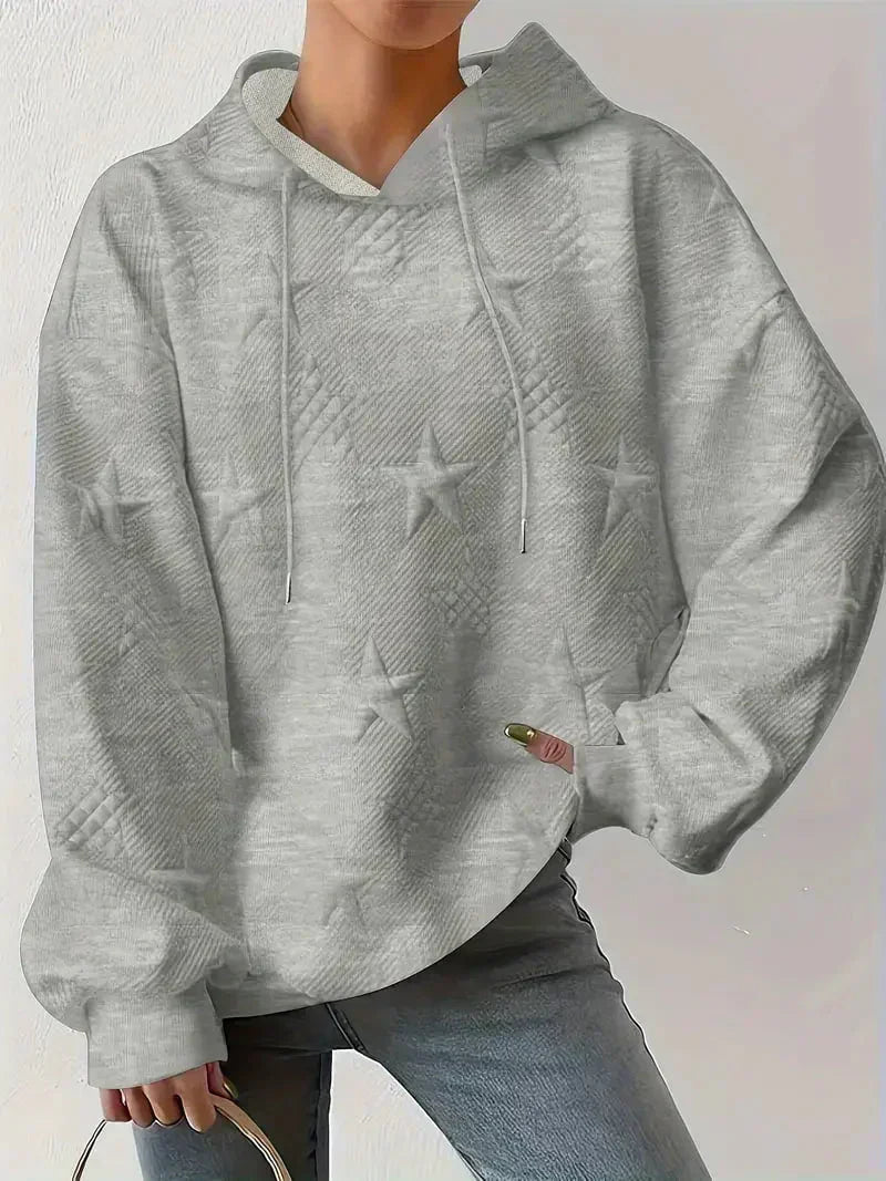 Valenzora | Women's Hoodie with Star Embossing
