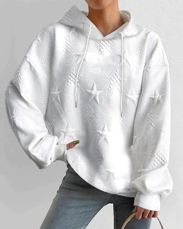 Valenzora | Women's Hoodie with Star Embossing