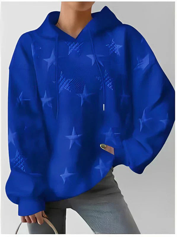 Valenzora | Women's Hoodie with Star Embossing