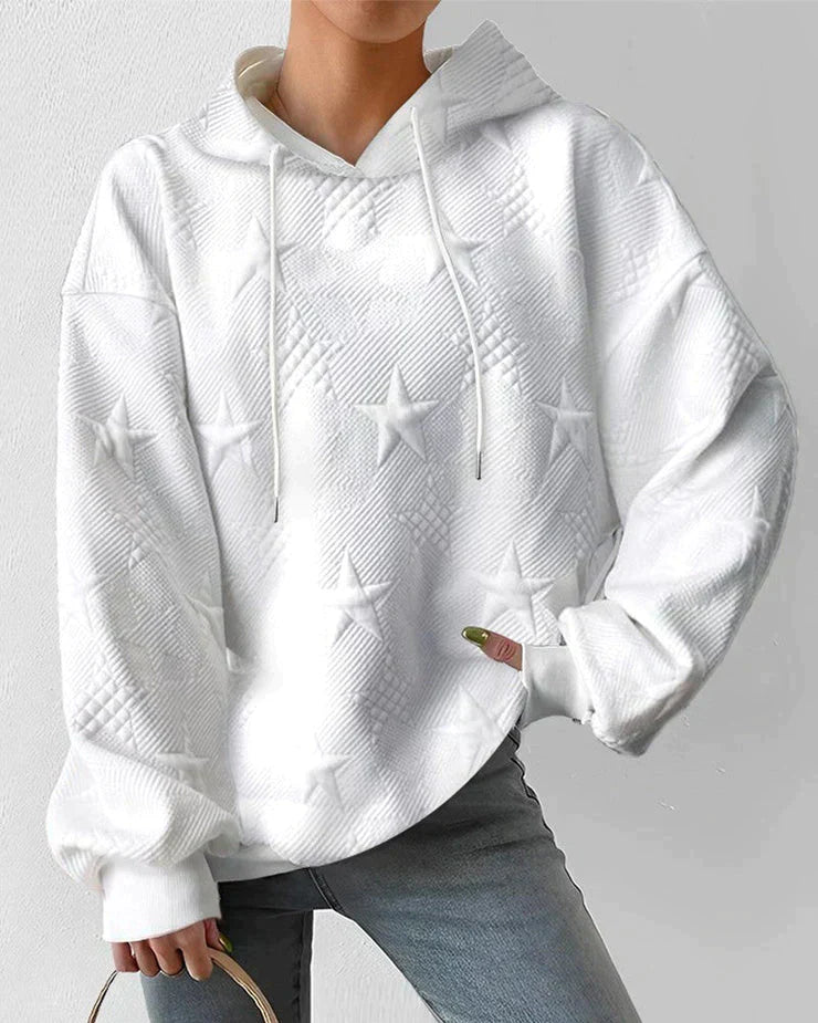 Valenzora | Damen Hoodie mit Sternenprägung