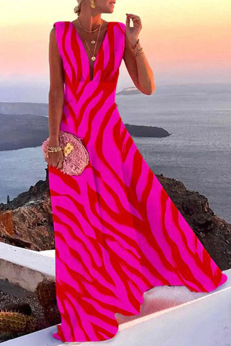 Valenzora | Ärmelloses Sommerkleid mit Print für Damen