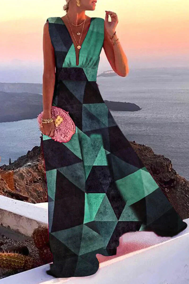 Valenzora | Ärmelloses Sommerkleid mit Print für Damen