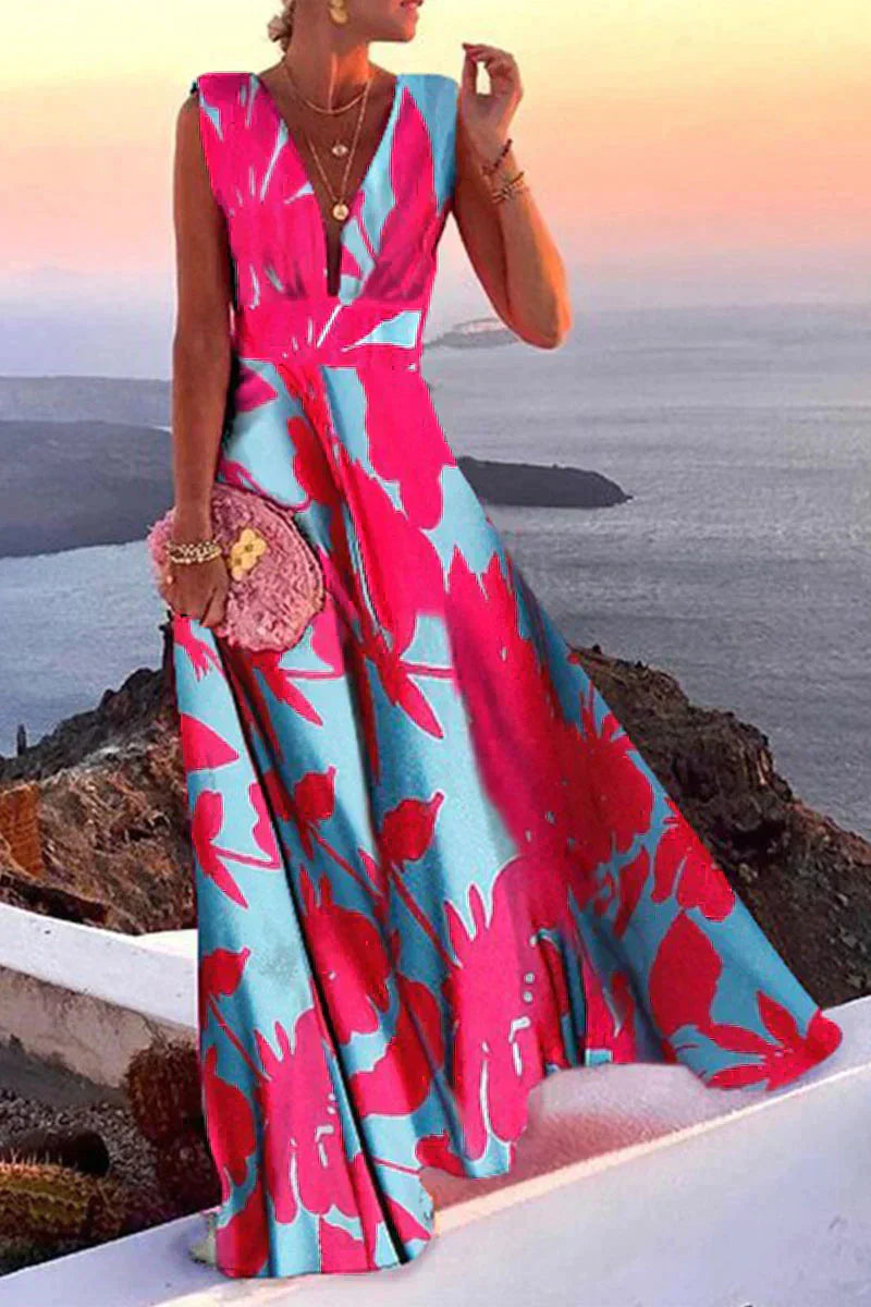 Valenzora | Ärmelloses Sommerkleid mit Print für Damen