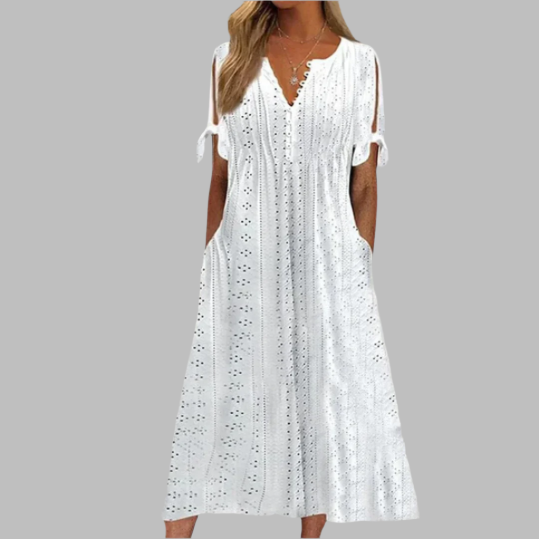 Valenzora | Elegant Summer Boho Midi Dress