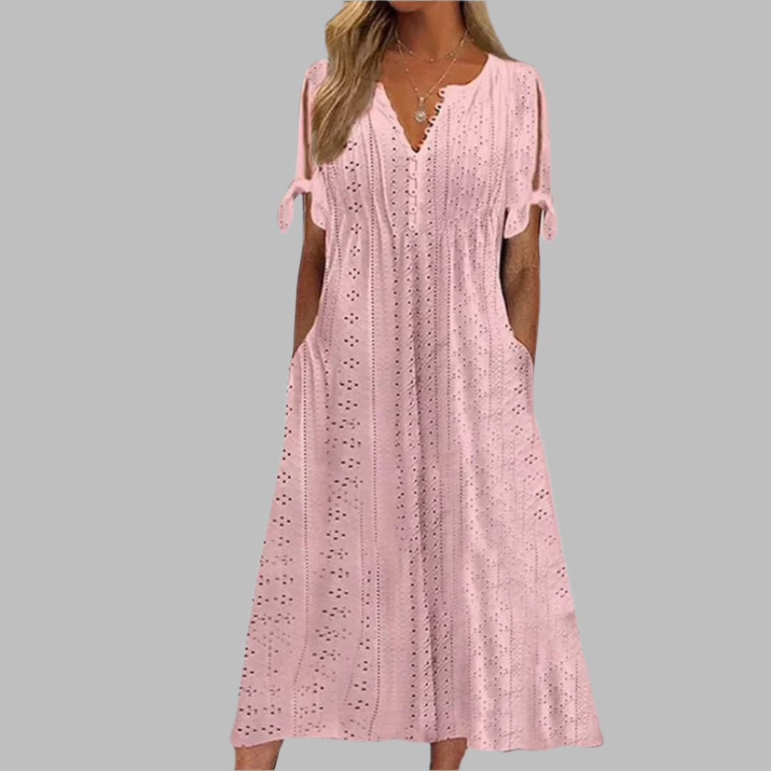 Valenzora | Elegant Summer Boho Midi Dress