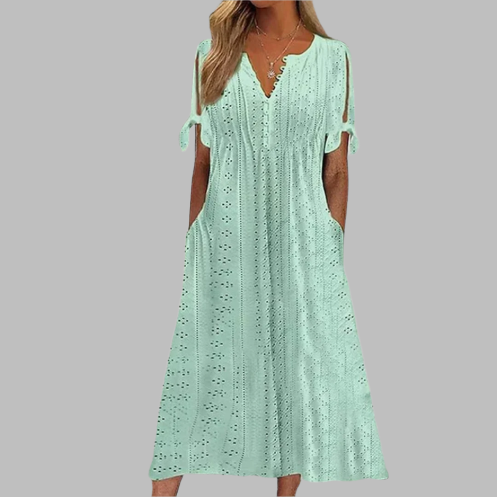 Valenzora | Elegant Summer Boho Midi Dress